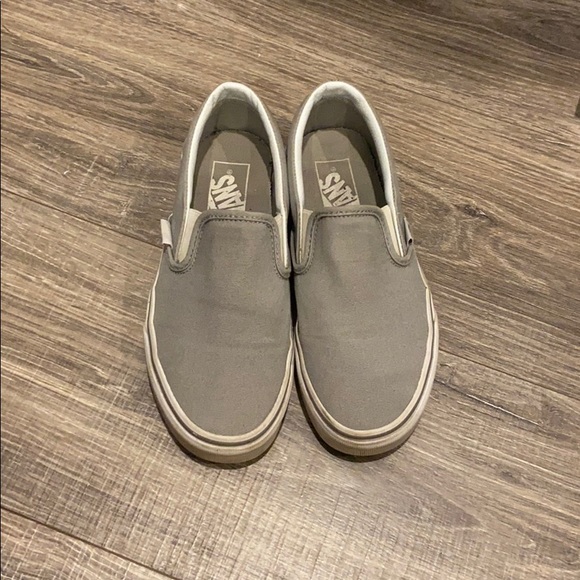 light grey slip ons